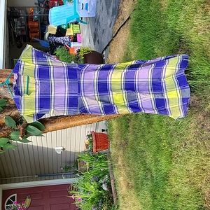Purple and green handmade vintage dress
